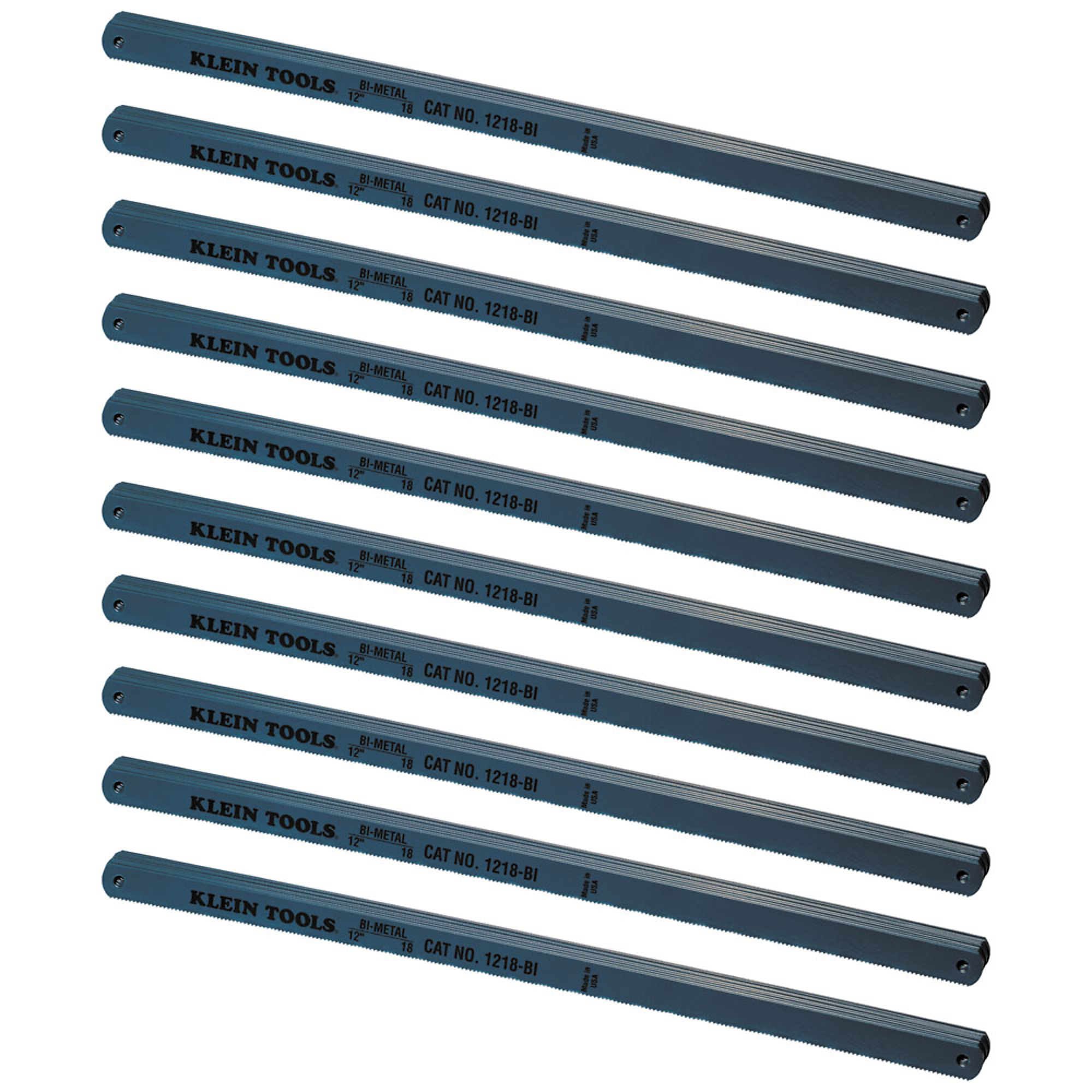 Klein Tools Bi-Metal Blades — 12in., 18 TPI, 100-Pack, Model# 1218BI